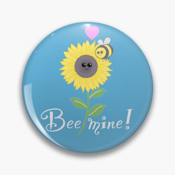 Item preview, Bee mine, bee sunflower love on teal designed and sold by QuirkyBeez.