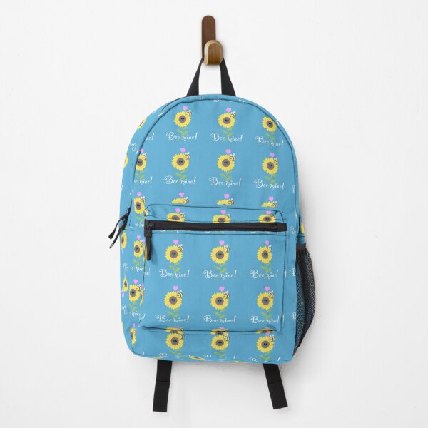 Item preview, Bee mine, bee sunflower love on teal designed and sold by QuirkyBeez.