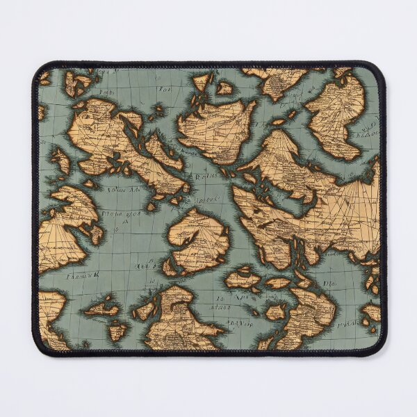 Item preview, Ancient Imaginary Map Illustration Throw Pillow designed and sold by Sowari-Pillows.