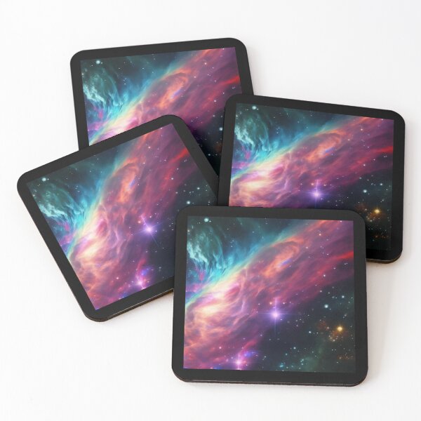 Item preview, Purple-Green-Blue Gas Cloud with Dazzling Stars designed and sold by ShardSpace.