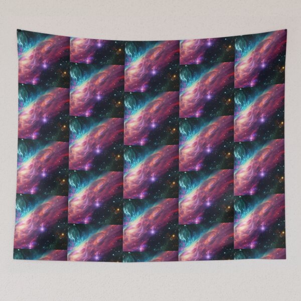 Item preview, Purple-Green-Blue Gas Cloud with Dazzling Stars designed and sold by ShardSpace.