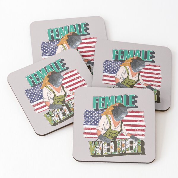 Item preview, Welder girl funny quote woman metal worker gift  Female welder floral pettern USA flag designed and sold by HomeCoquette.