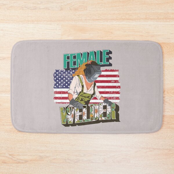 Item preview, Welder girl funny quote woman metal worker gift  Female welder floral pettern USA flag designed and sold by HomeCoquette.