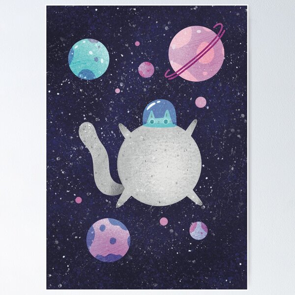 Item preview, Cat in Space designed and sold by Martyna Kamieńska.
