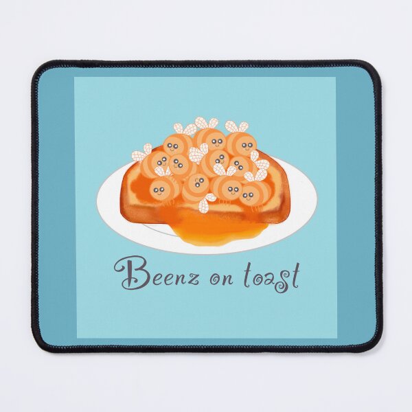 Item preview, Beenz on toast on duck egg blue designed and sold by QuirkyBeez.