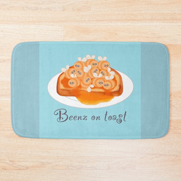 Item preview, Beenz on toast on duck egg blue designed and sold by QuirkyBeez.
