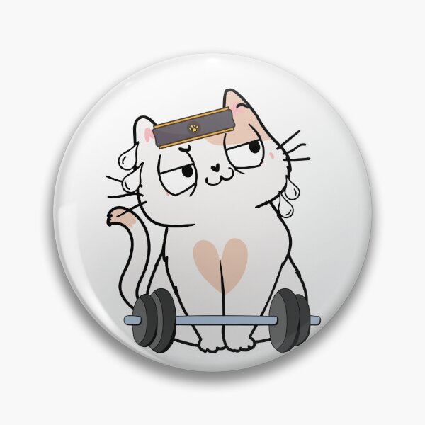 Item preview, Funny white cat is exercising designed and sold by Pet Station.