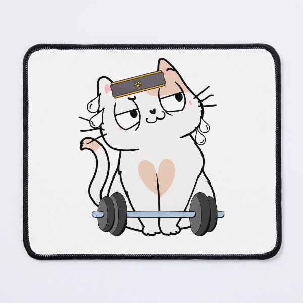 Item preview, Funny white cat is exercising designed and sold by Pet Station.