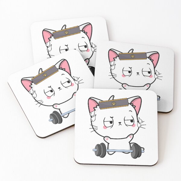 Item preview, Funny white cat is exercising designed and sold by Pet Station.