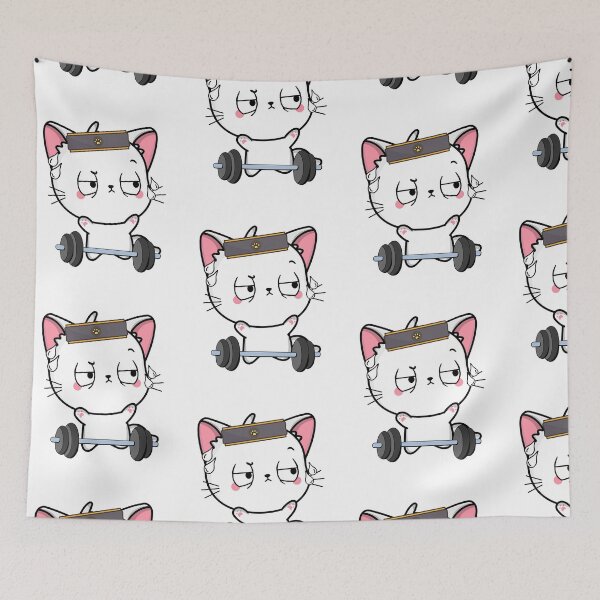 Item preview, Funny white cat is exercising designed and sold by Pet Station.