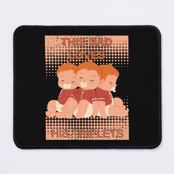 Item preview, This dad loves his triplets boys designed and sold by Tw1nsAIArt.