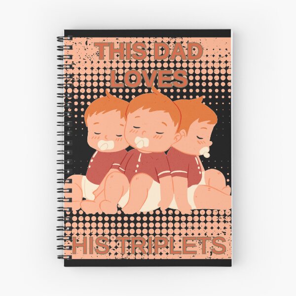 Item preview, This dad loves his triplets boys designed and sold by Tw1nsAIArt.