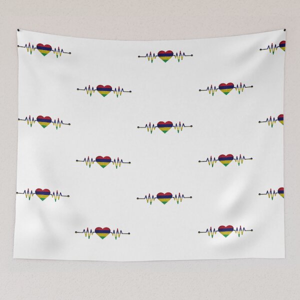 Item preview, Mauritius flag - Mauritius heart - My Heart Beats for Mauritius designed and sold by Fun-World.