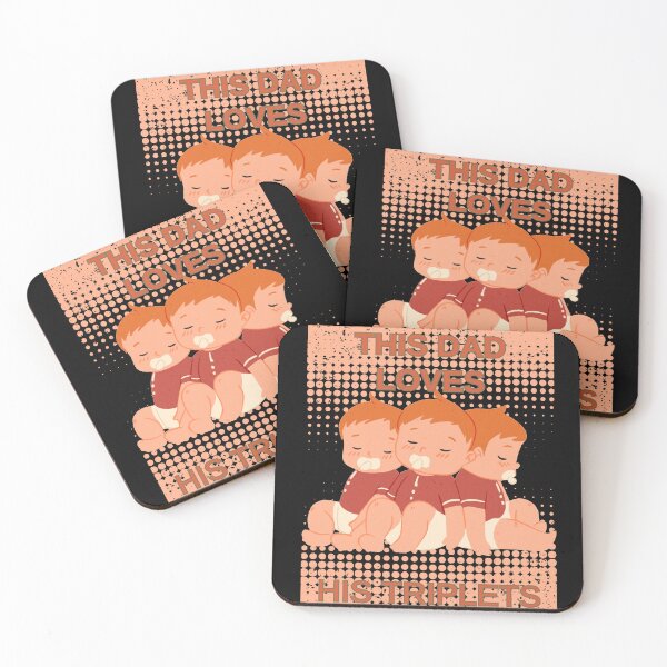 Item preview, This dad loves his triplets boys designed and sold by Tw1nsAIArt.
