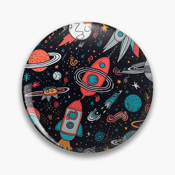 Item preview, Rocket Launch: A Vector Space Pattern with Planets, Stars, and Rockets designed and sold by SweetRepeat.
