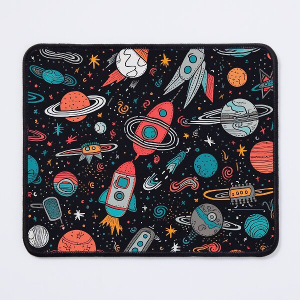Item preview, Rocket Launch: A Vector Space Pattern with Planets, Stars, and Rockets designed and sold by SweetRepeat.