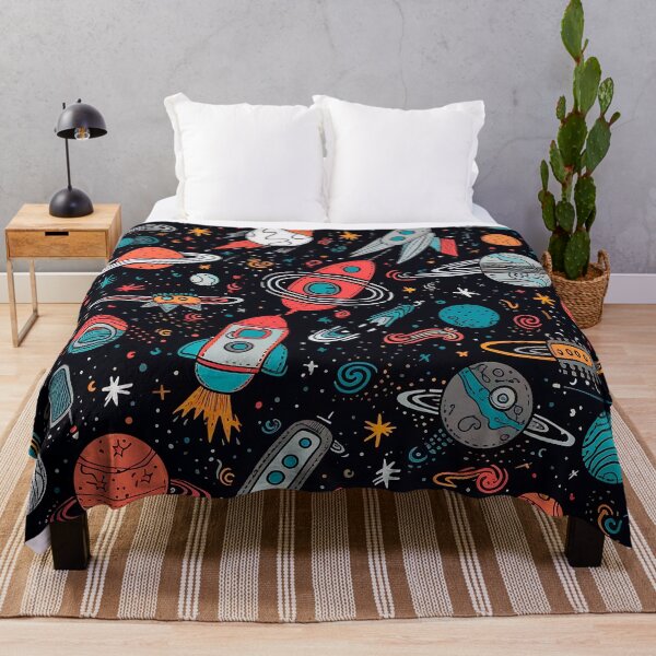 Item preview, Rocket Launch: A Vector Space Pattern with Planets, Stars, and Rockets designed and sold by SweetRepeat.