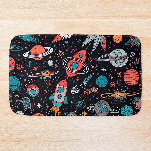 Item preview, Rocket Launch: A Vector Space Pattern with Planets, Stars, and Rockets designed and sold by SweetRepeat.