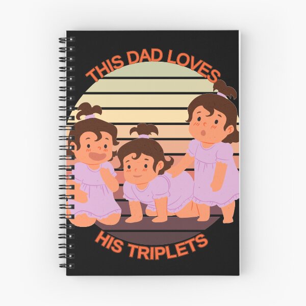 Item preview, This dad loves his triplets girls designed and sold by Tw1nsAIArt.