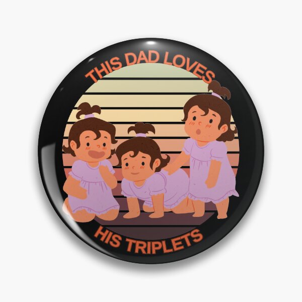 Item preview, This dad loves his triplets girls designed and sold by Tw1nsAIArt.