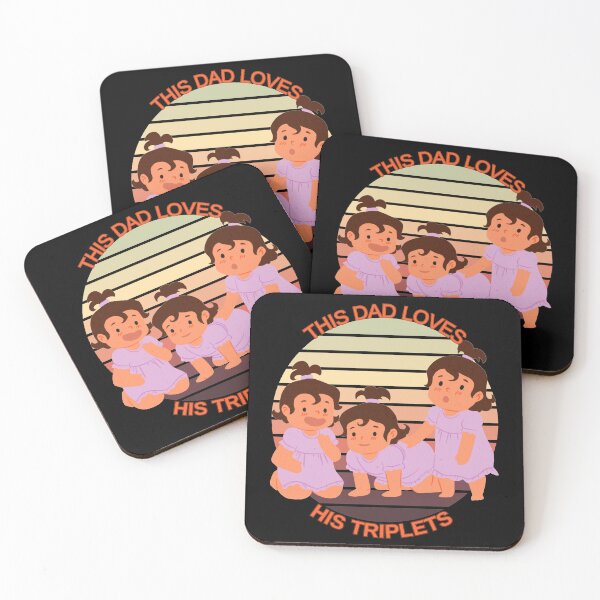 Item preview, This dad loves his triplets girls designed and sold by Tw1nsAIArt.