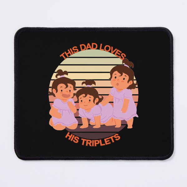 Item preview, This dad loves his triplets girls designed and sold by Tw1nsAIArt.