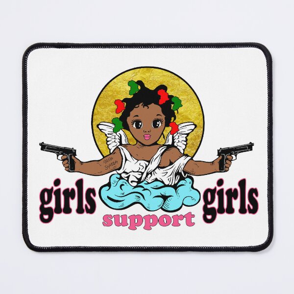 Item preview, Girls support Girls; African Angel; designed and sold by StickerApe.