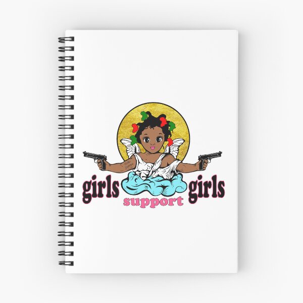 Item preview, Girls support Girls;  African Angel;  designed and sold by StickerApe.