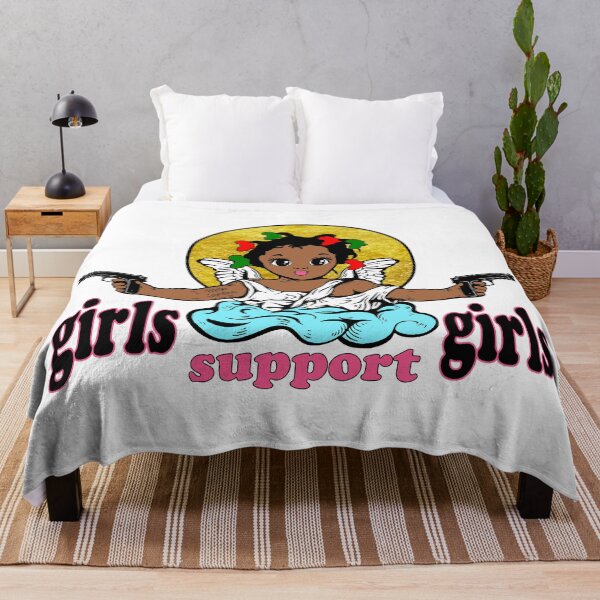 Item preview, Girls support Girls; African Angel; designed and sold by StickerApe.