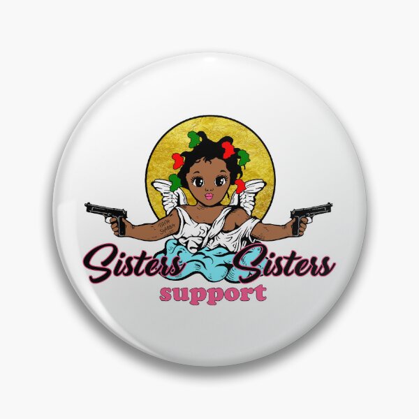 Item preview, Sisters support Sisters;  African Angel;  designed and sold by StickerApe.