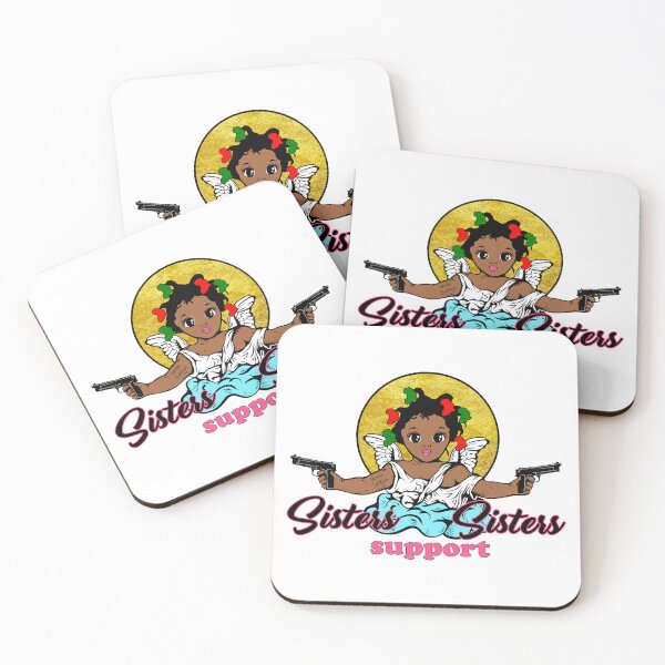 Item preview, Sisters support Sisters;  African Angel;  designed and sold by StickerApe.