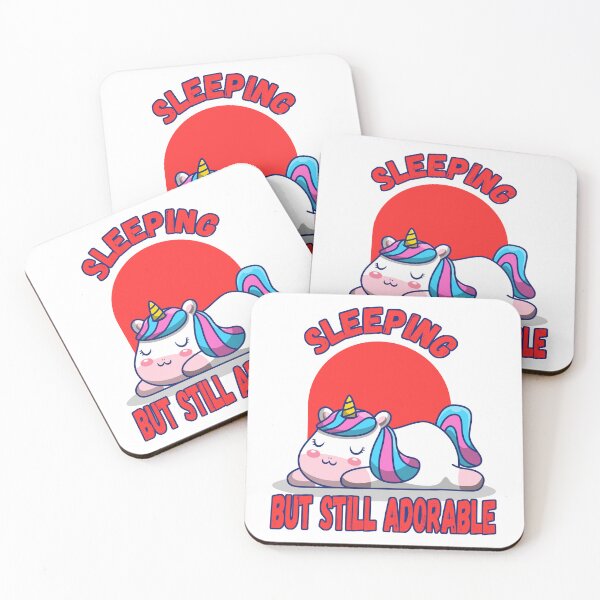Item preview, kawaii sleeping unicorn designed and sold by HB Shirts.