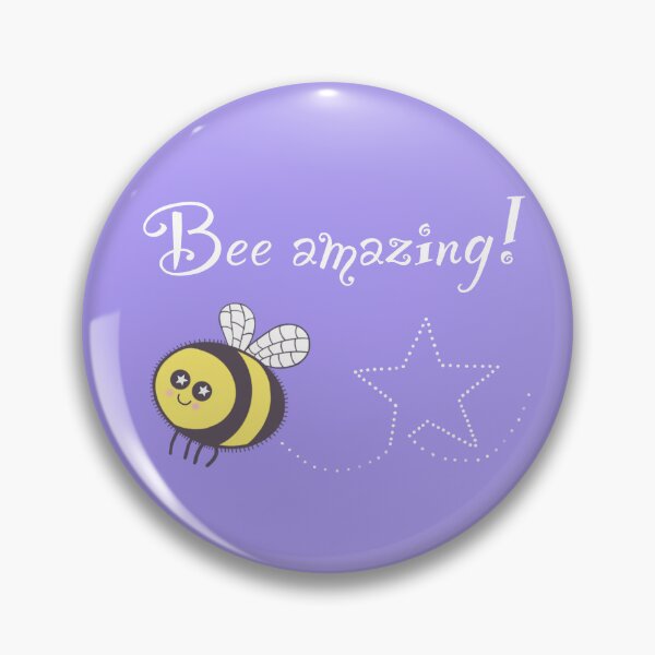 Item preview, Bee Amazing on purple  designed and sold by QuirkyBeez.