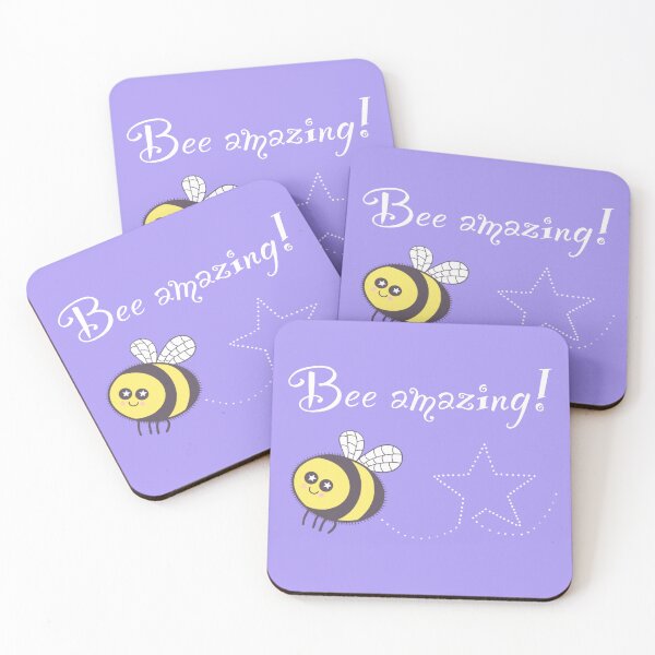 Item preview, Bee Amazing on purple  designed and sold by QuirkyBeez.