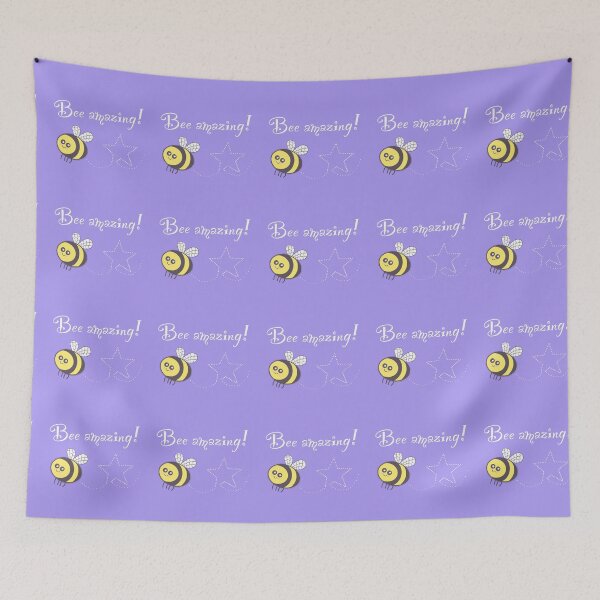 Item preview, Bee Amazing on purple  designed and sold by QuirkyBeez.