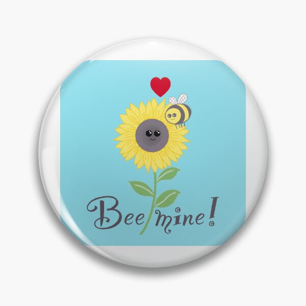 Item preview, Copy of Bee mine, bee sunflower love on aqua  designed and sold by QuirkyBeez.