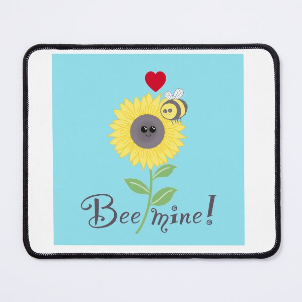 Item preview, Copy of Bee mine, bee sunflower love on aqua  designed and sold by QuirkyBeez.