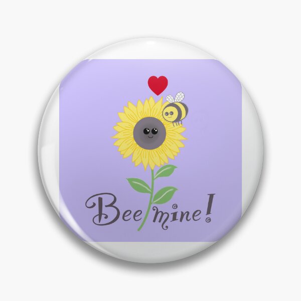 Item preview, Bee mine, bee sunflower love on lilac  designed and sold by QuirkyBeez.