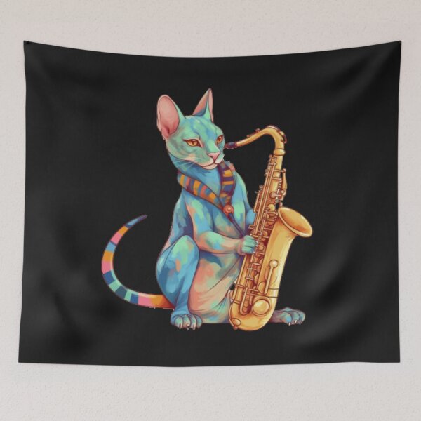 Item preview, Saxophone-Playing Sphinx Cat designed and sold by CRAZY&ART.