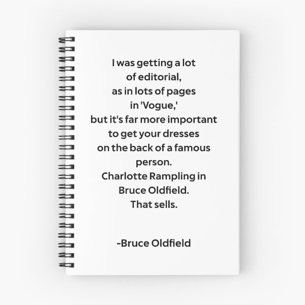 Item preview, Bruce Oldfield On Famous Quote designed and sold by lorenzomarceli2.