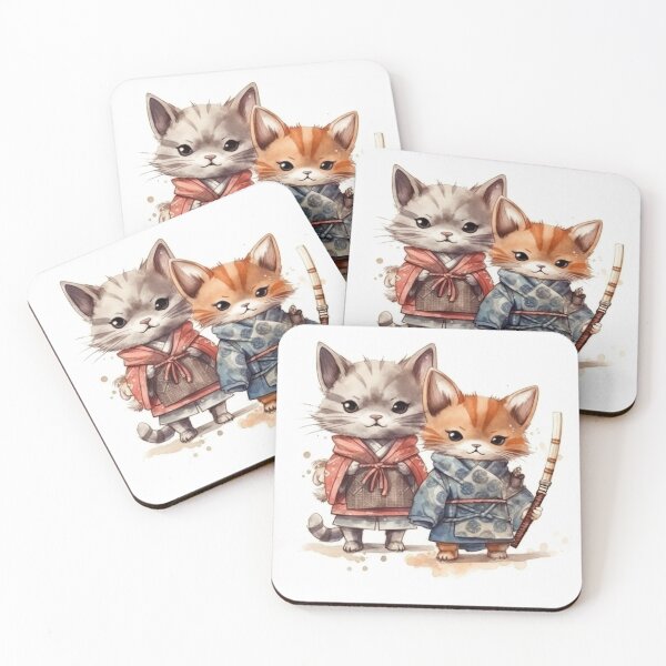 Item preview, Samurai Kittens' Cuddly Combat designed and sold by NorthFoxGraphic.