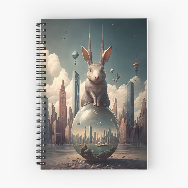 Item preview, Environmentalist Rabbit celebrating Earth Day - surrealist AI Generated Art designed and sold by Flowsaiartshop.