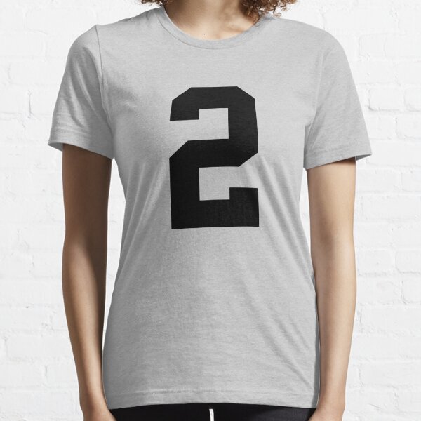 Jersey Uniform Number #7 White Block Lettering Premium T-Shirt