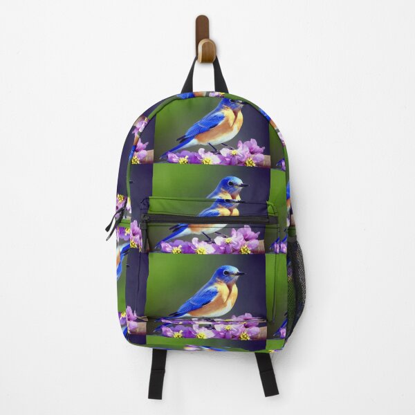 Item preview, Eastern Bluebird with Flowers in Spring designed and sold by Vicki Noble Art.