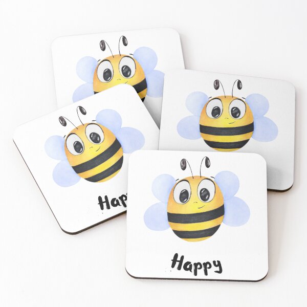 Item preview, Bee Happy funny cute Bee design positive vibes designed and sold by TheLomiLoveBus.