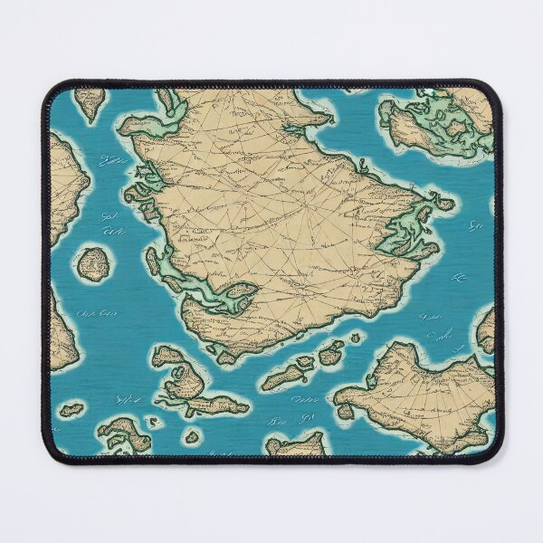 Item preview, Throw Pillow With An Ancient Imaginary Map Illustration designed and sold by Sowari-Pillows.