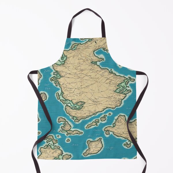 Item preview, Throw Pillow With An Ancient Imaginary Map Illustration designed and sold by Sowari-Pillows.