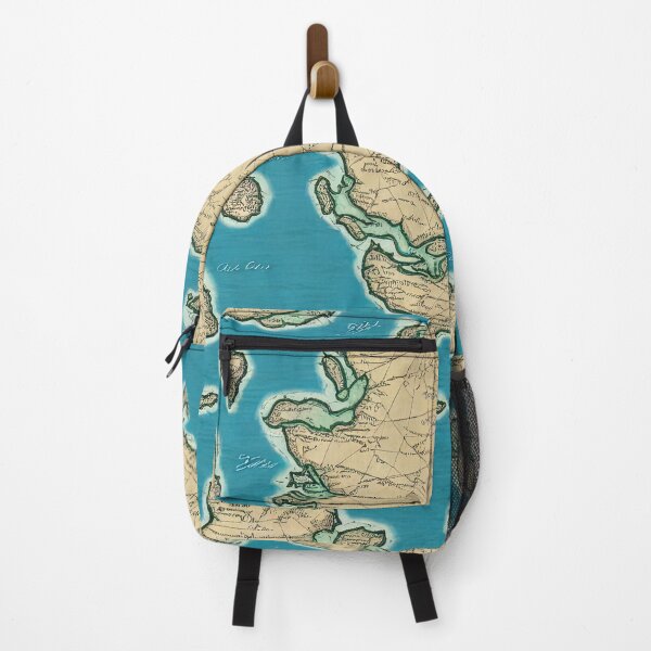 Item preview, Throw Pillow With An Ancient Imaginary Map Illustration designed and sold by Sowari-Pillows.