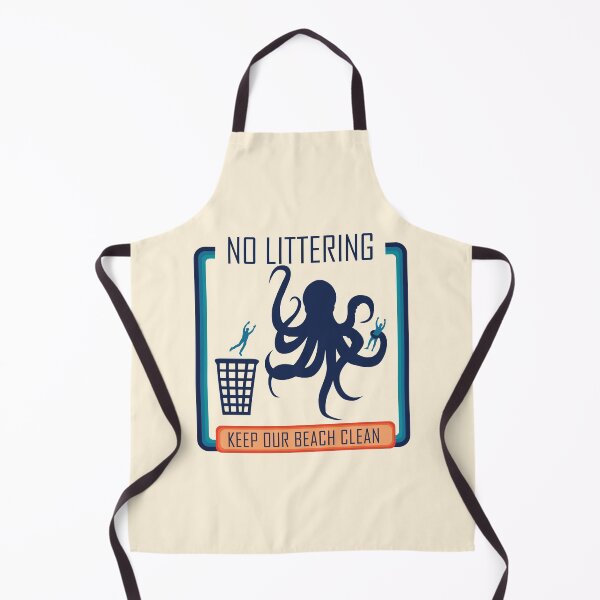 Item preview, No Littering Octopus designed and sold by chillaxcats.