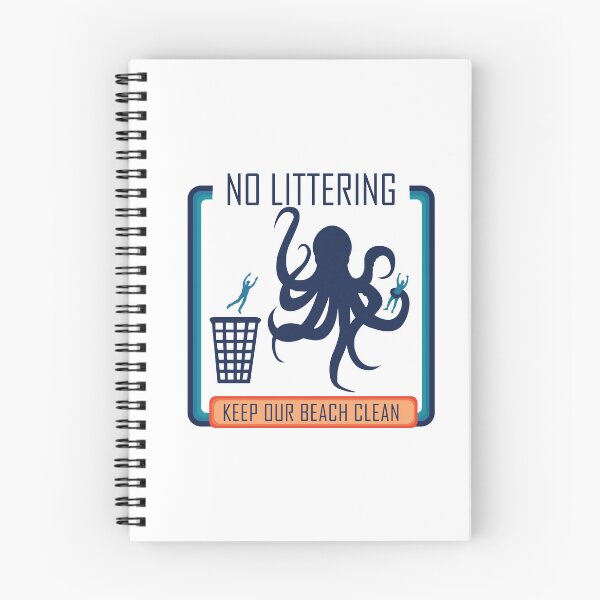 Item preview, No Littering Octopus designed and sold by chillaxcats.